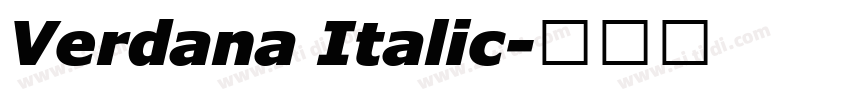 Verdana Italic字体转换 Verdana Italic字体转换